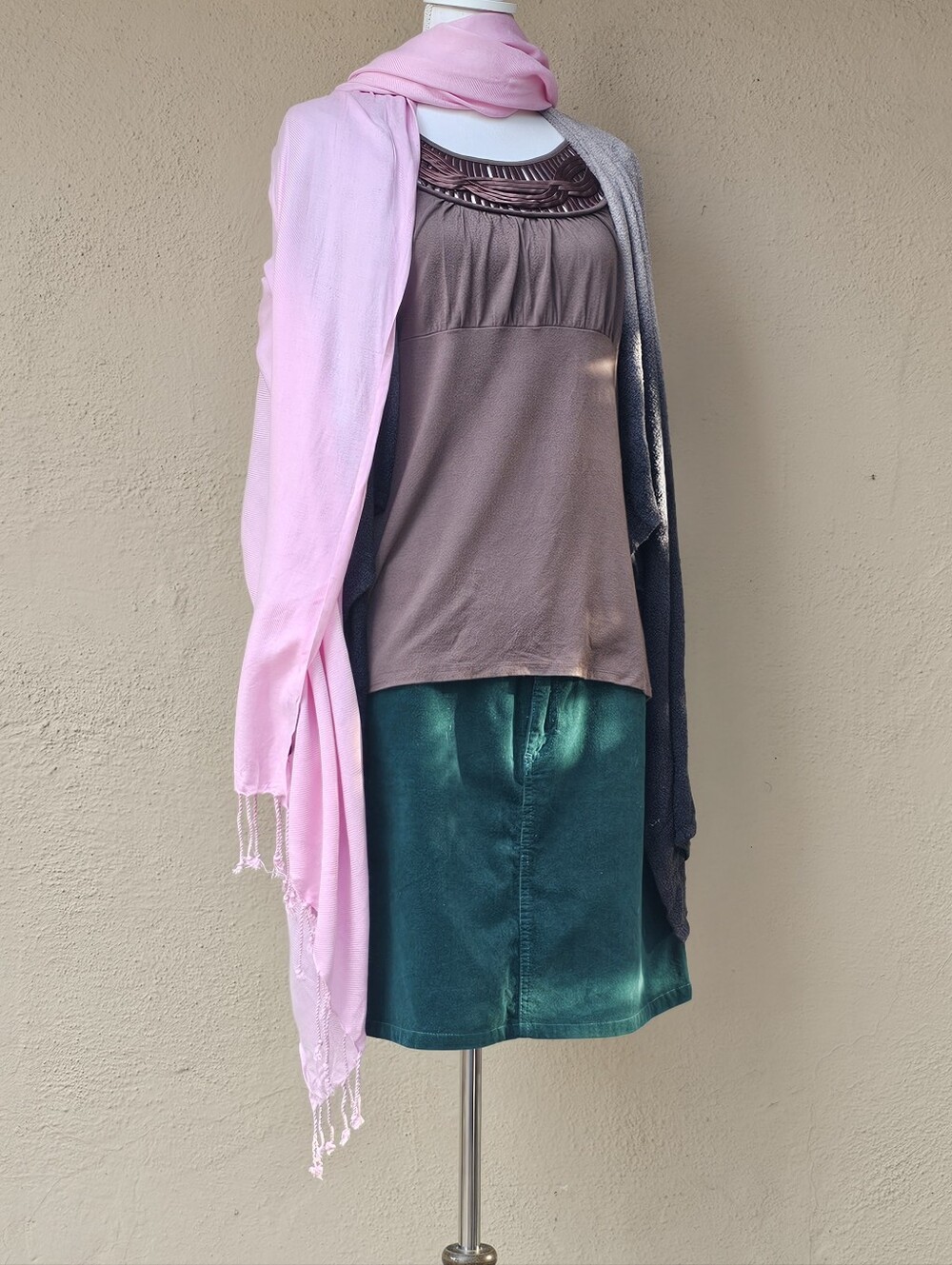 Pashmina Silk Bubble Gum Light Pink Scarf W/ Tassels